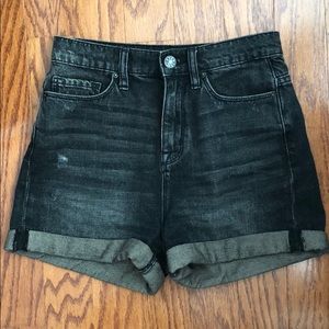 BDG mom high-waisted black denim shorts